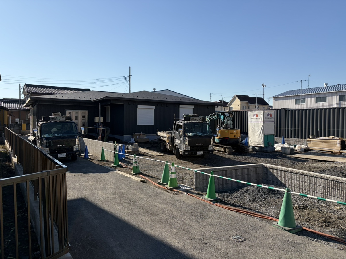 いよいよ外構工事が始まりした